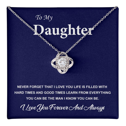 Love Knot Necklace Gift from Dad to Daughter