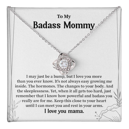 Badass Mom Necklace from Baby – With Gift Box & Card
