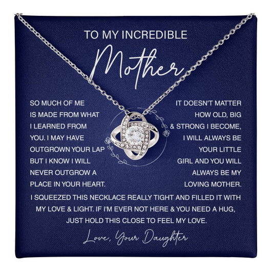 Mom Necklace Gift From Daughter With Loving Note & Box