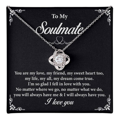 To My Soulmate Gift – Necklace with Message Card & Gift Box