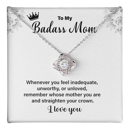 Badass Mom Necklace Gift for Her – with Message Card