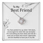 Best Friend Necklace Gift with Thank You Note