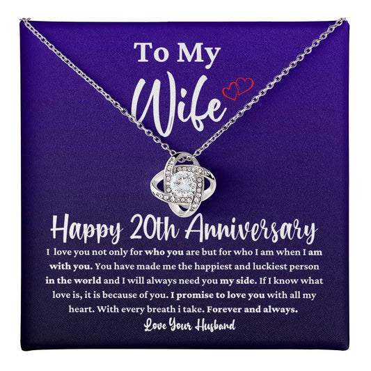 20th Anniversary Necklace Gift for Wife From Husband From Husband