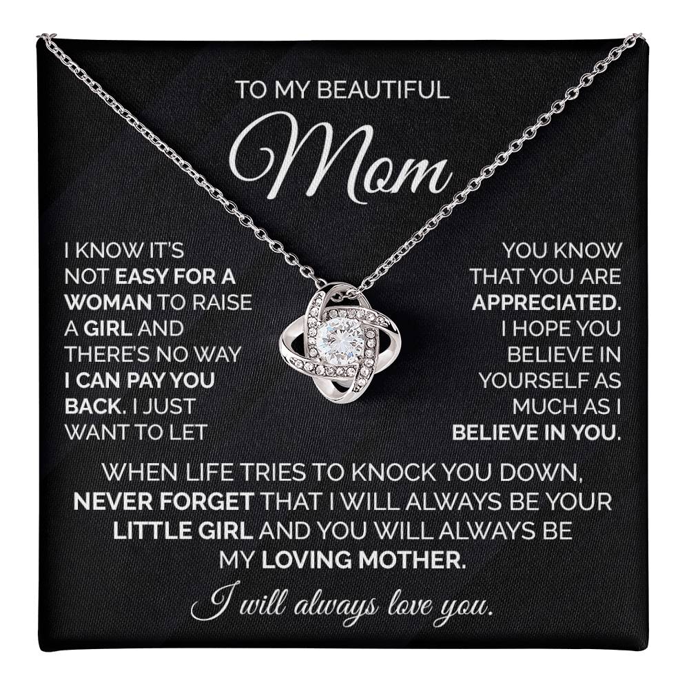Necklace Gift for Mom from Daughter with Appreciation Card