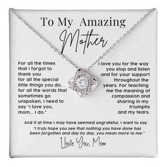 To My Amazing Mother – Sentimental Necklace Gift