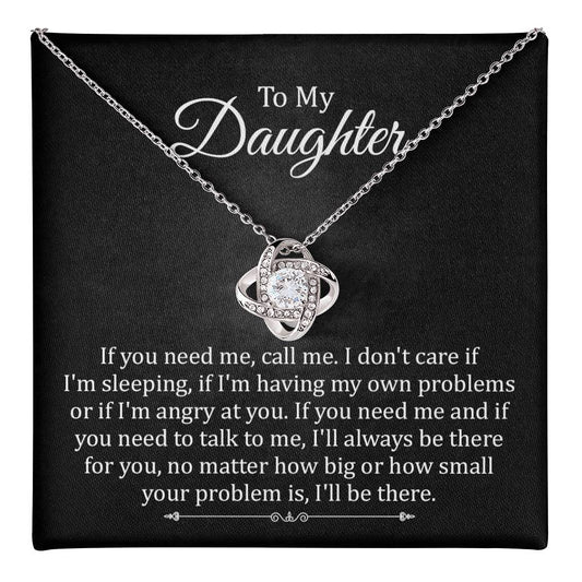 Daughter Necklace with I'll Be There Always Message