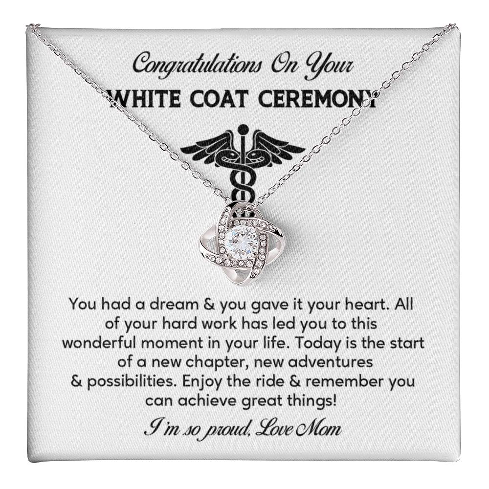 Congratulations On Your White Coat Ceremony Necklace White Coat Ceremony Necklace Gift Congratulations White Coat Ceremony Jewelry White Coat Graduation Necklace Gift New Adventures Necklace Gift  Proud Of You Mom Gift Necklace