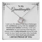 Granddaughter Necklace Gift with Proud Message Card