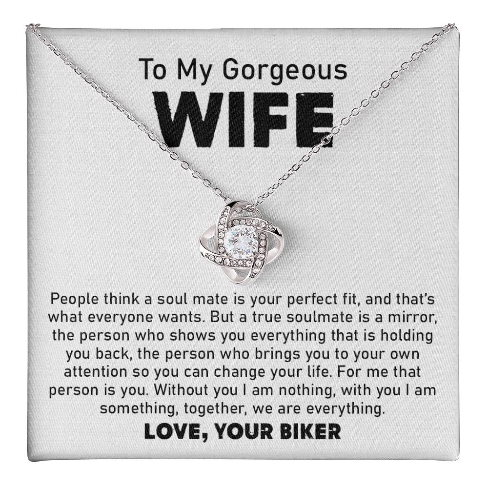Biker Husband Gift for Wife Necklace With Message Card