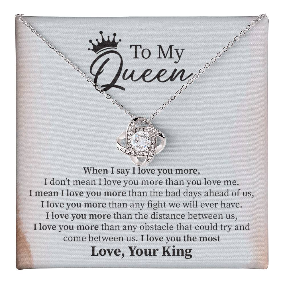 To My Queen Necklace from Husband with Card
