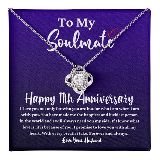 11th Anniversary Necklace for Soulmate