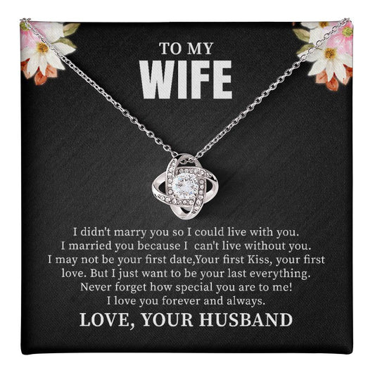 To My Wife Necklace Gift From Husband With Message Card