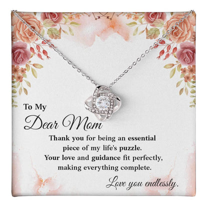 Dear Mom Necklace Gift From Daughter With Message Card