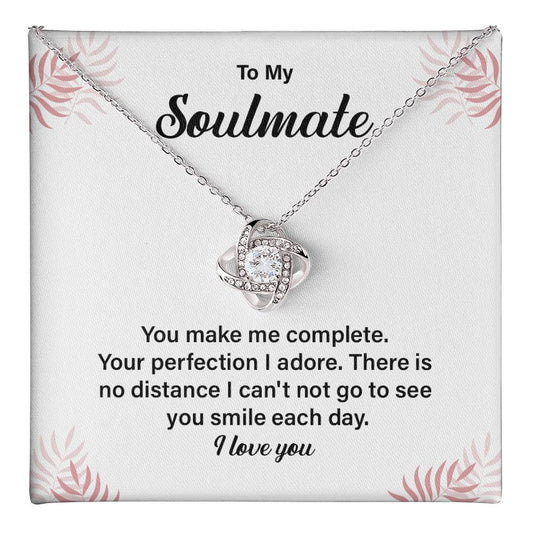 Soulmate Necklace Gift for Her with Love Note