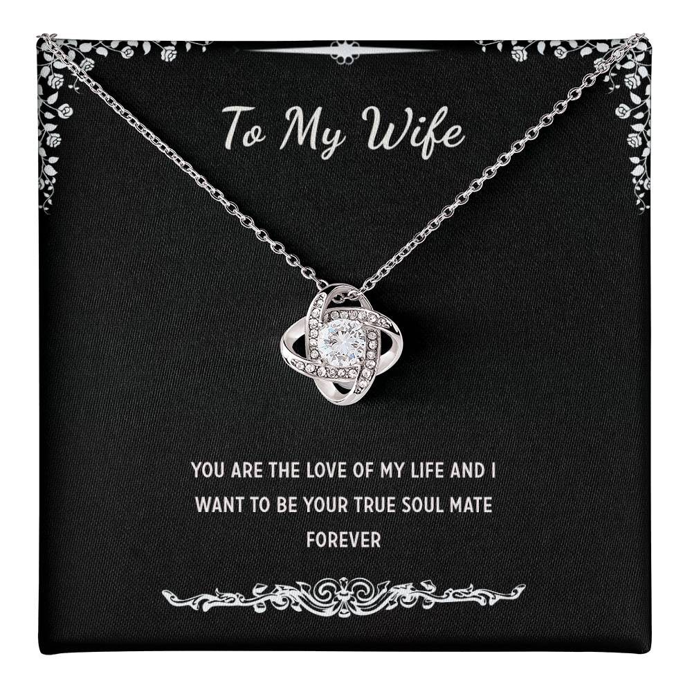 To My Wife Necklace From Husband With message Card