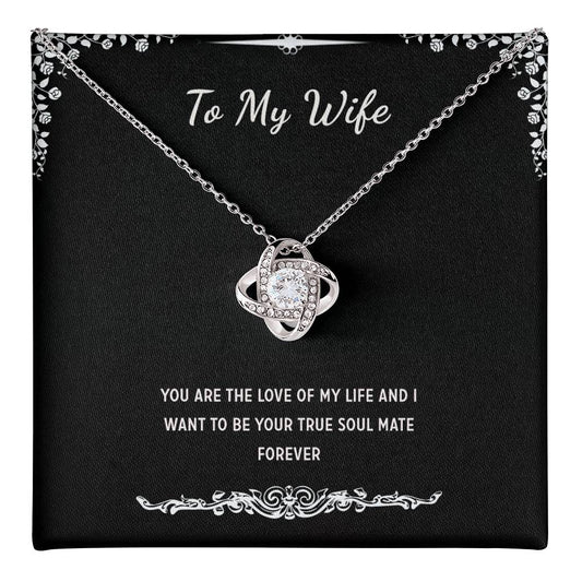 To My Wife Necklace From Husband With message Card