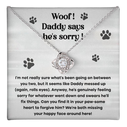 Funny Apology Gift Necklace from Dog to Girlfriend