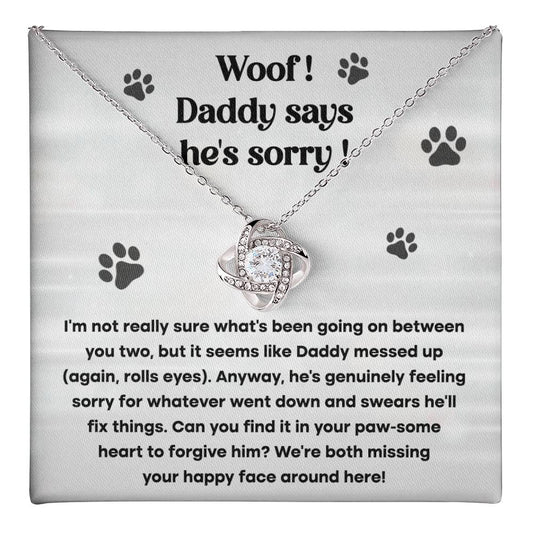 Funny Apology Gift Necklace from Dog to Girlfriend