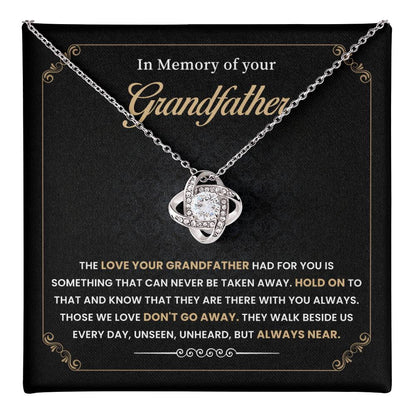 Necklace Gift in Memory of Grandfather With Message Card