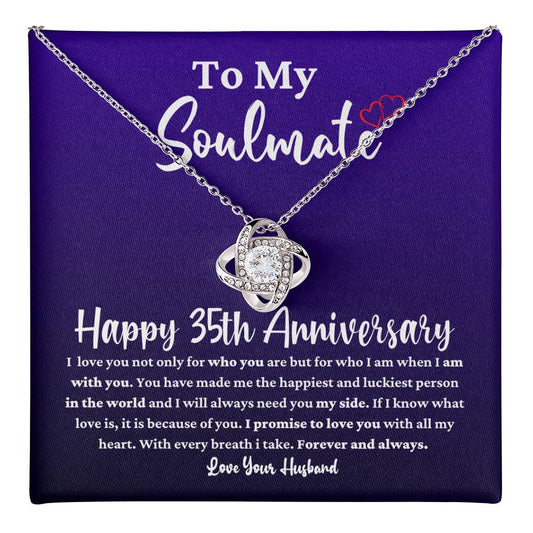 35 Year Anniversary Necklace for Soulmate