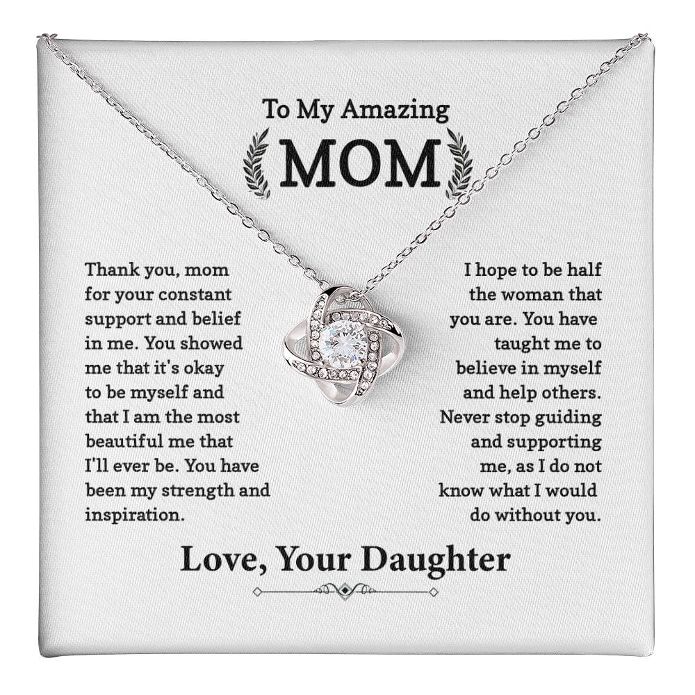 Necklace Gift for Mom from Daughter Love Note