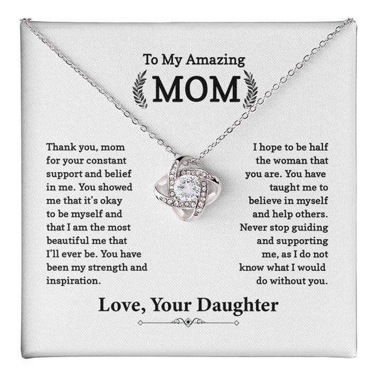 Necklace Gift for Mom from Daughter Love Note