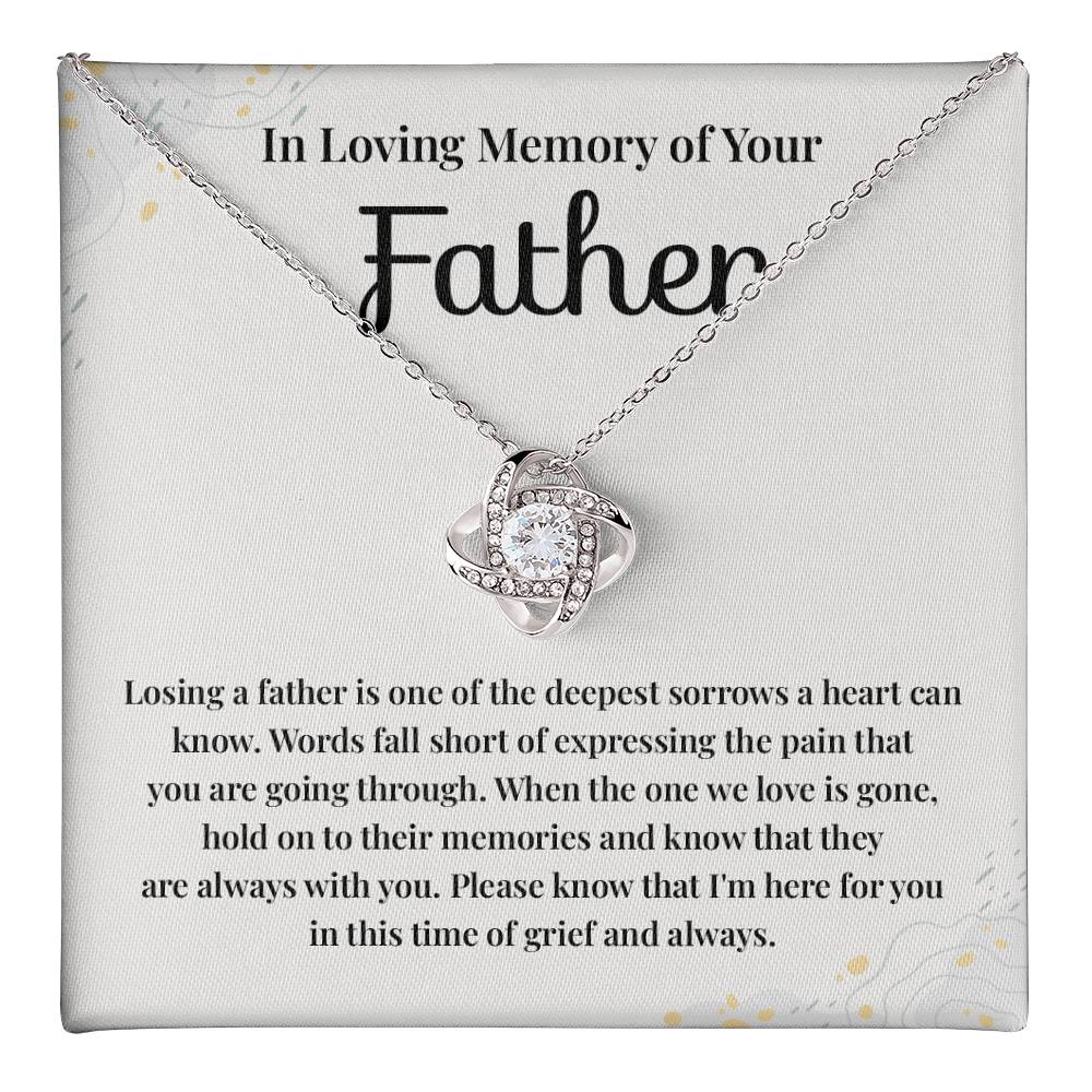 Memorial Necklace Gift for Loss of Father – Gift Box