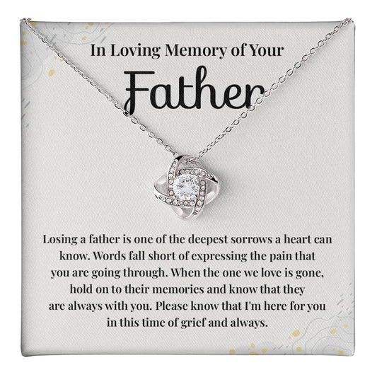 Memorial Necklace Gift for Loss of Father – Gift Box