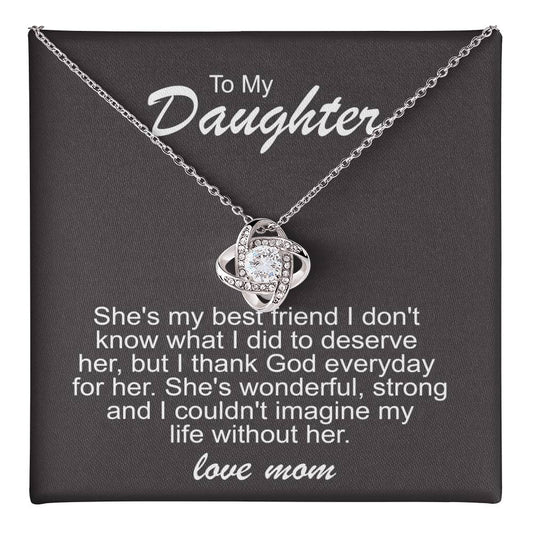 Daughter Necklace from Mom – Strong & Loved Gift