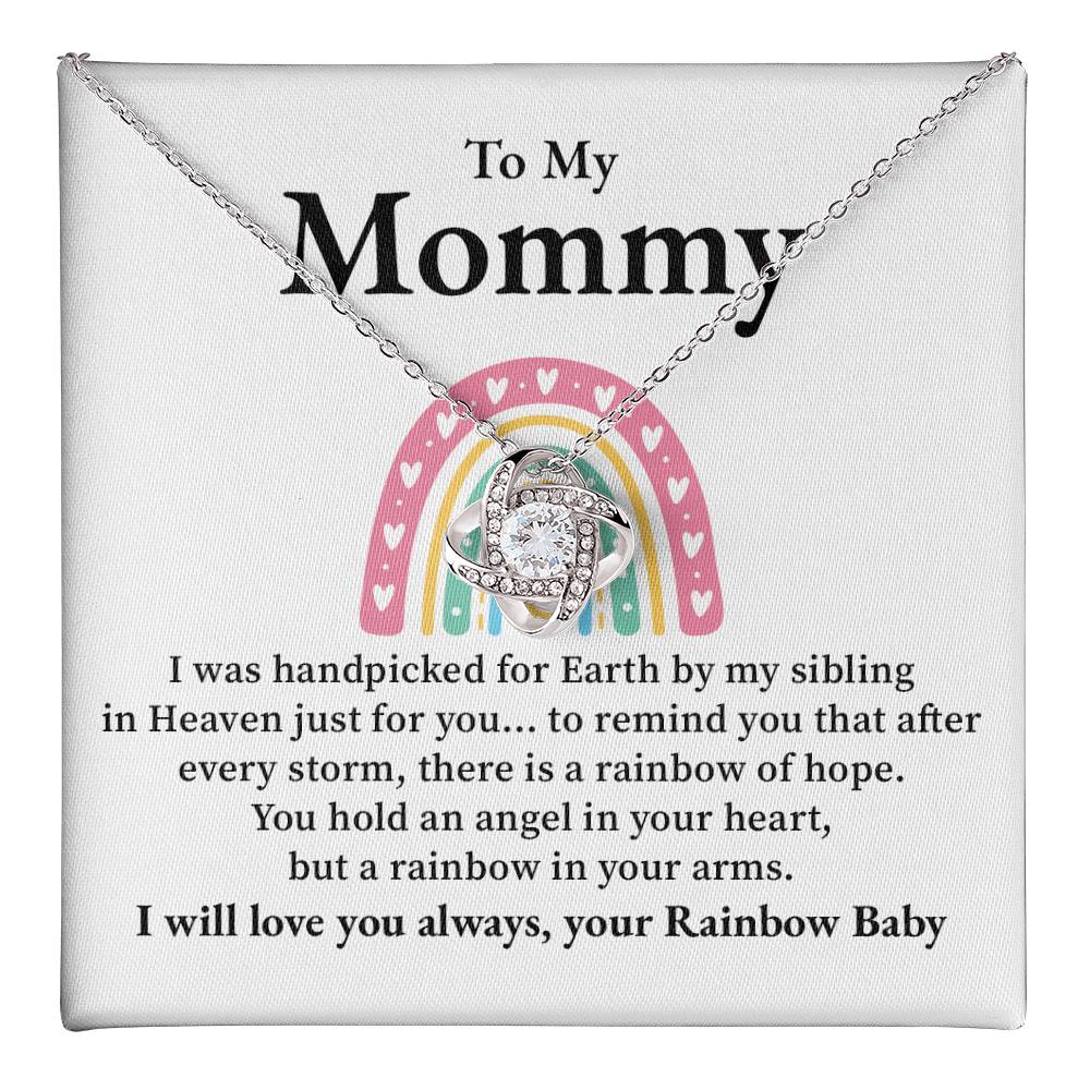 To My Mommy, Necklace Gift For Mom With Message Card