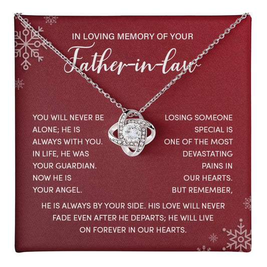 Christmas Memorial Necklace for Father-in-Law