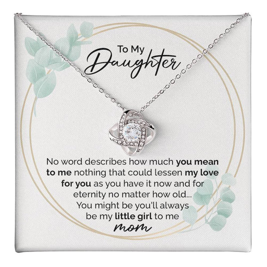 Daughter Necklace Gift from Mom with Sentimental Card