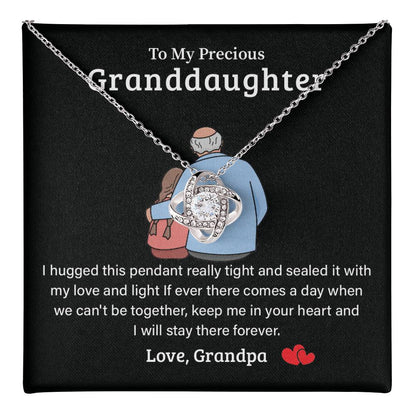 Granddaughter Gift from Grandpa – Pendant with Message Card