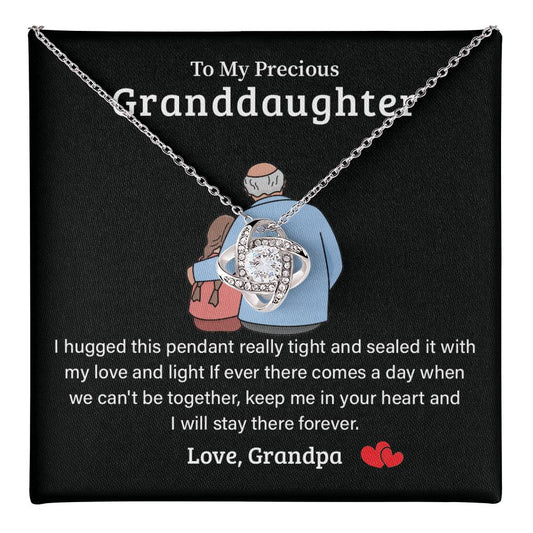 Granddaughter Gift from Grandpa – Pendant with Message Card