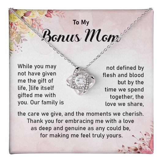 Bonus Mom Necklace Gift with Meaningful Message
