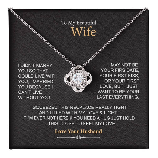 Necklace for Wife from Husband with Love Quote