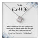 Funny Ex-Wife Necklace Gift with Message Card