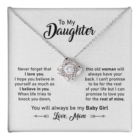 Daughter Necklace from Mom Baby Girl Forever Gift