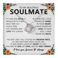 Soulmate Necklace Gift for Women, With Romantic Message Card
