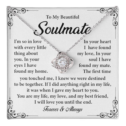 Soulmate Necklace Gift with Message Card & Gift Box