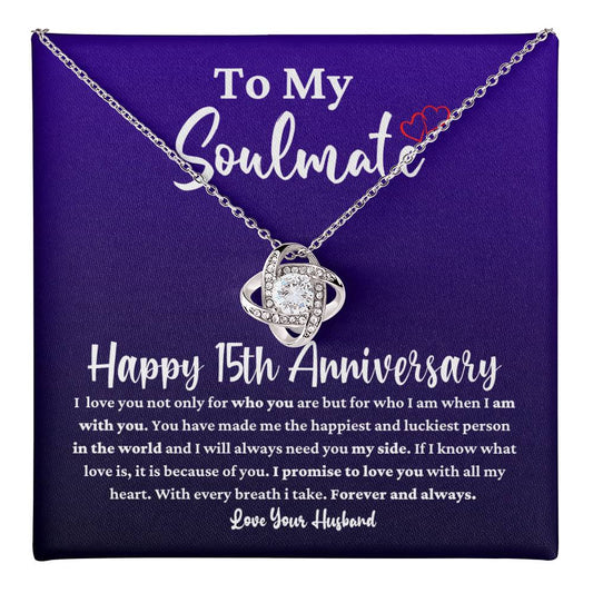 15 Year Anniversary Necklace for Soulmate