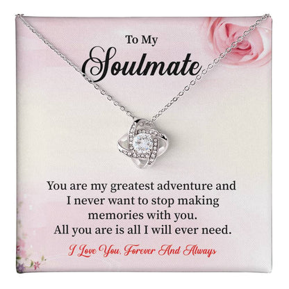 Soulmate Necklace Gift for Her with Message Card