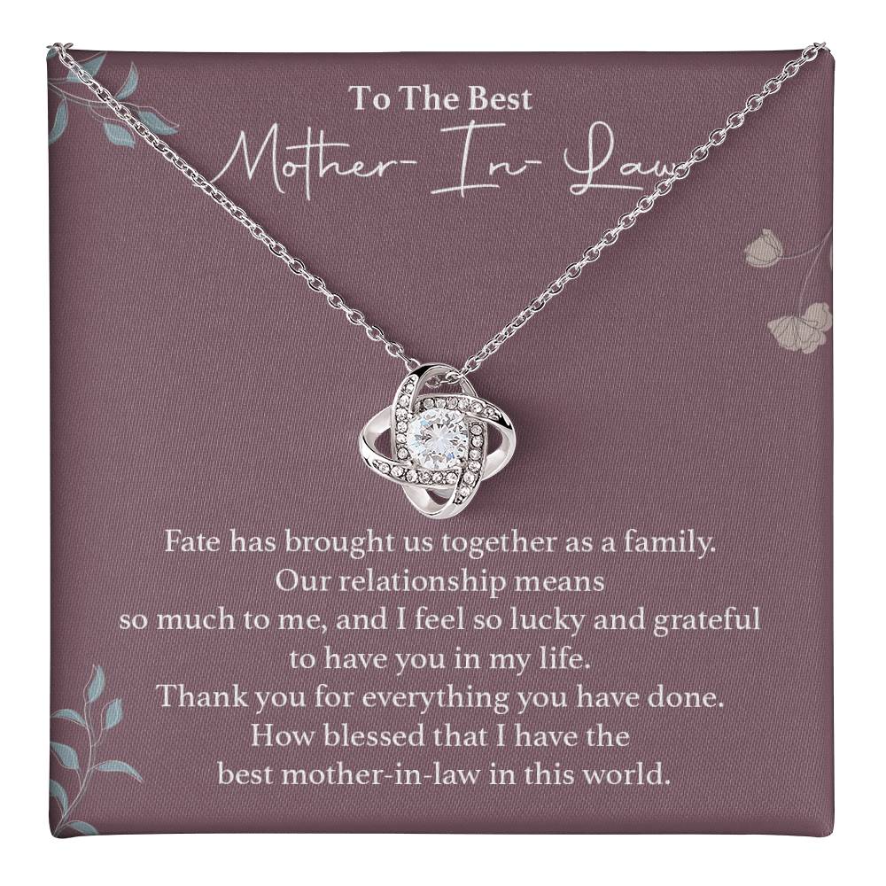 To The Best Mother-in-law Necklace Necklace For Thanking Mother-in-law Necklace For Mother-in-law On Wedding Day Necklace For Groom’s Mother Special Bond With Mother-in-law Necklace Sentimental Keepsake For Mother-in-law Best Mother-in-law Necklace Gift