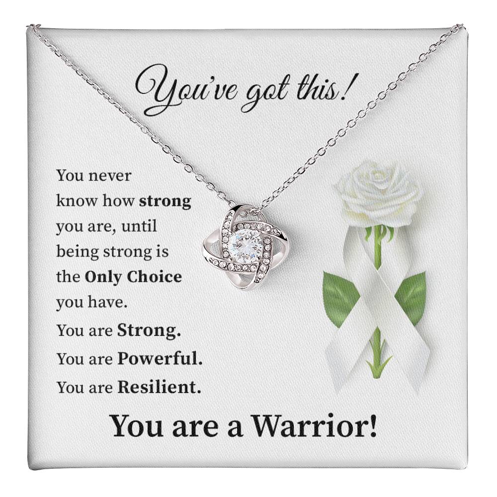 You Are a Warrior Necklace Gift – Inspirational Strength Jewelry