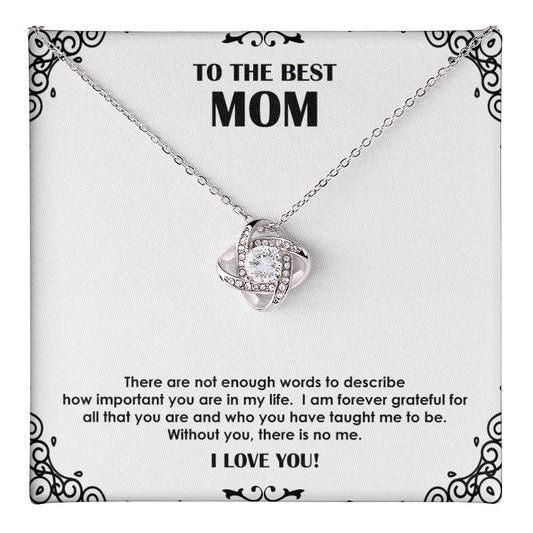 Necklace Gift for Mom from Son or Daughter – To the Best Mom Message Card