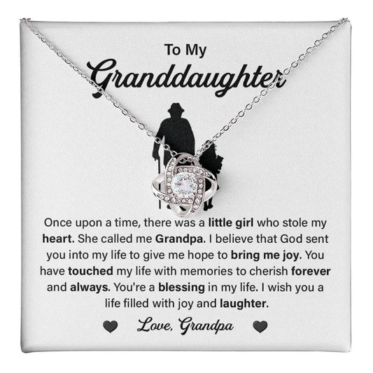 Gift From Grandfather to Granddaughter Necklace