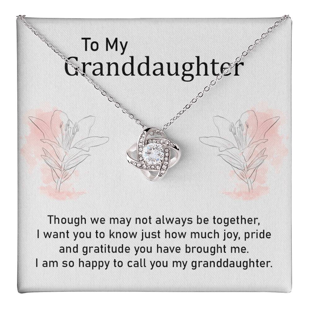 Granddaughter Necklace Gift with Loving Message Card