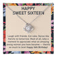 Sweet 16 Necklace Gift with Fun Birthday Message