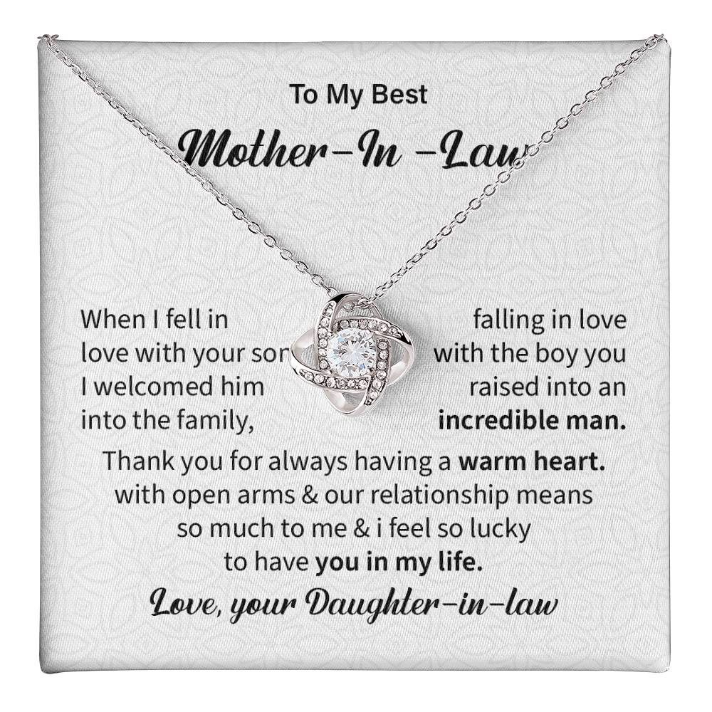 To the best Mother in law when i fell in love.