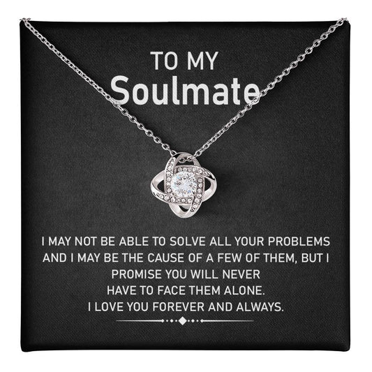 Soulmate Necklace Gift with Deep Love Message Card
